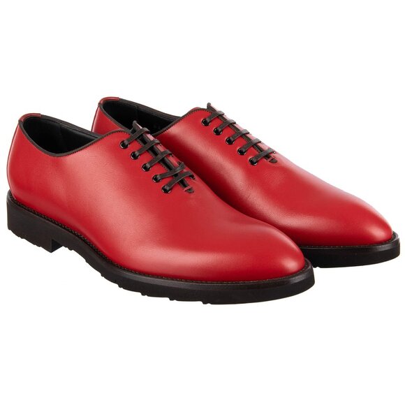 Dolce & Gabbana - Leather Oxford Shoes SICILIA Red 41 US 8 - Picture 5 of 5
